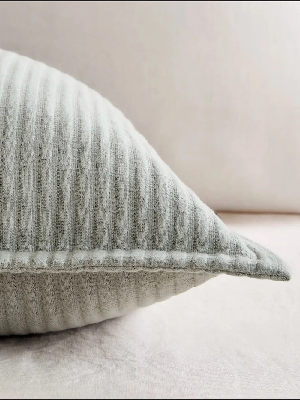 Quince Cotton Matelasse Euro Sham in Dried Sage
